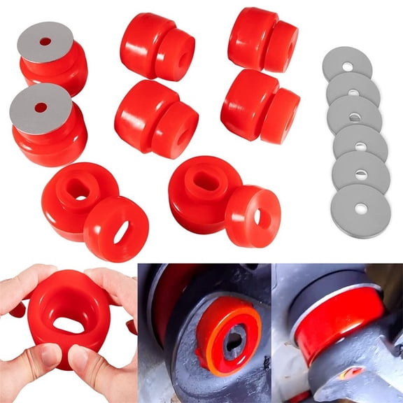Body Mount Kit Compatible with Chevrolet Silverado 2500 HD 2001-2006 and GMC Sierra 1999-2004, Premium Polyurethane Bushings, Outlasts Rubber Mounts, 8-Piece Set