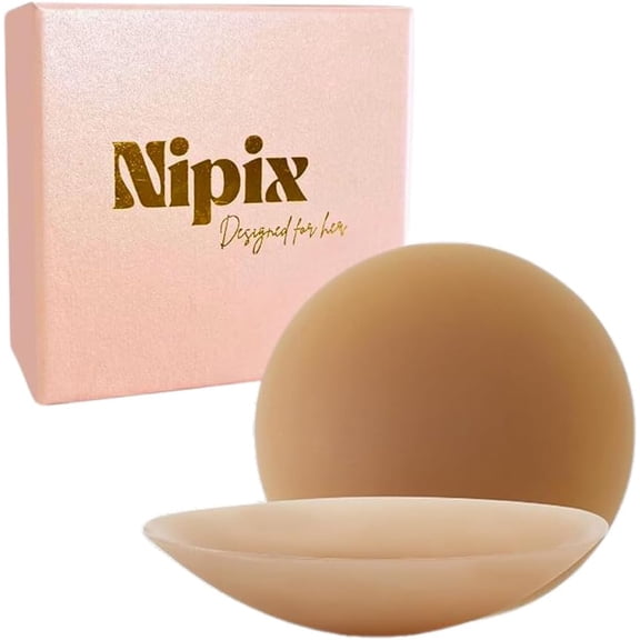Body Nipple Cover, Sticky Silicone Nipple Pasties, Reusable Water-Resistant Pasty Covers No Show for Women
