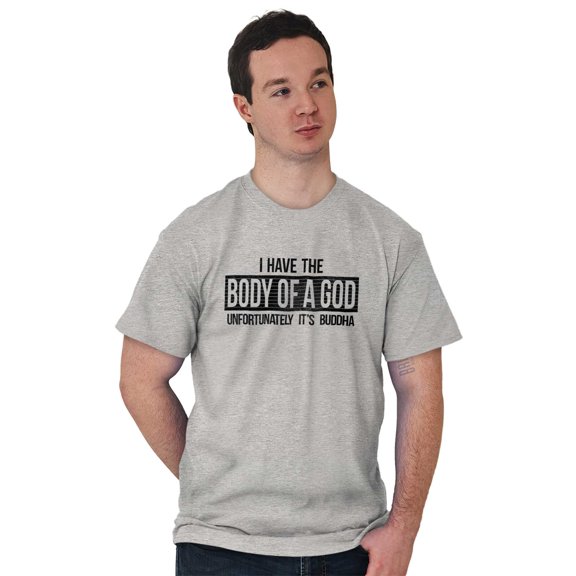 Body Of God Buddha Exercise Fitness Men's Big & Tall Crewneck Graphic Tee Brisco Brands 2X