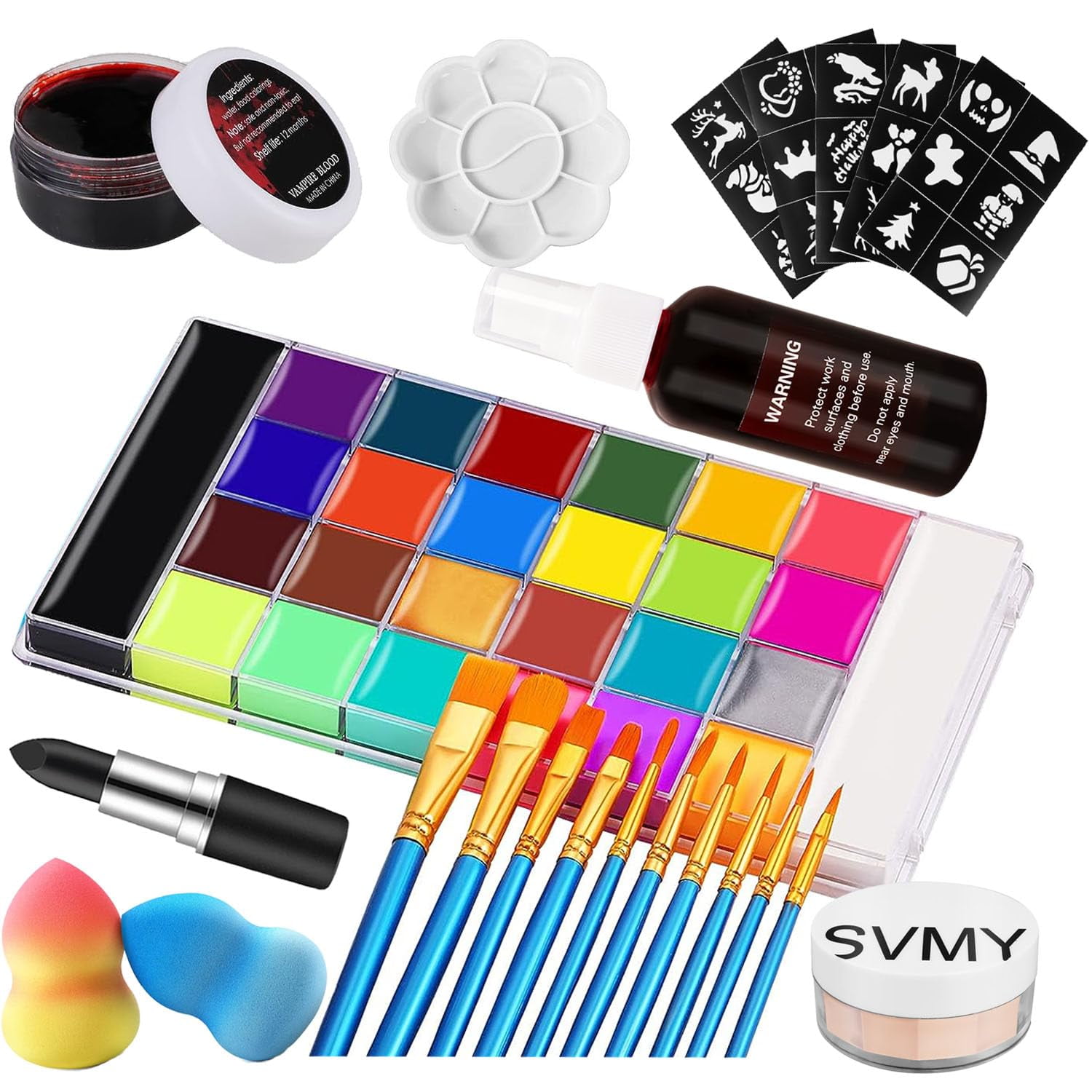 Facepaint Makeup Kit Safe 26 Color Face Painting Oil Palette Set  Multipurpose Makeup Palette For Art Theater Halloween Parties