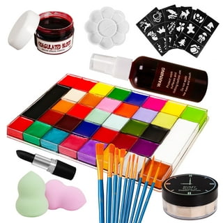 Bowitzki Water Activated Face Paint Kit Halloween Make up Stencils Face  Painting