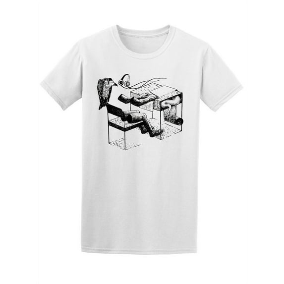 Body Parts At Desk T-Shirt Men -Image by Shutterstock, Male 3X-Large