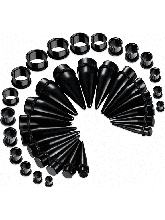 Ear Stretching Kit 00G-25mm Stainless Steel 36 Piece