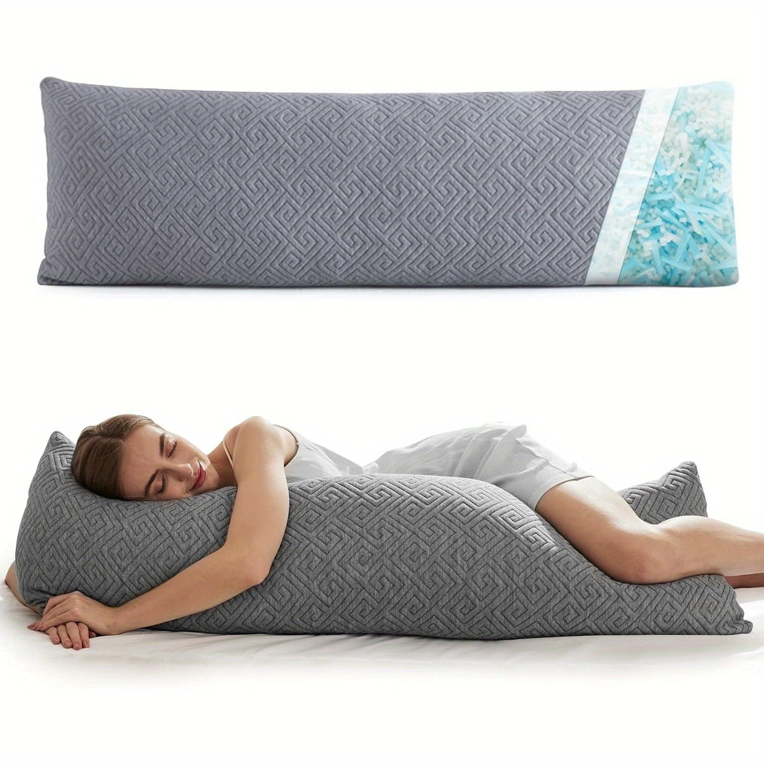 Body Pillow for Adults and Pregnancy Large Long Bed Pillows for ...