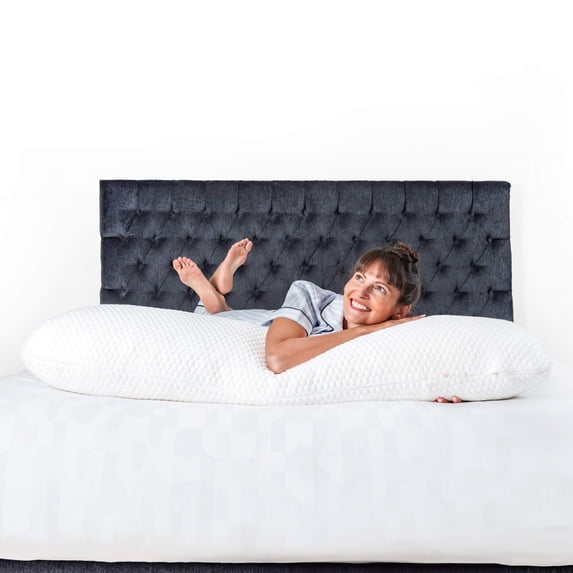 Body Pillow For Adults Side Sleeper Bed Full Support In Long & Large Size Tencel Lyocell Cover Firm Memory Foam Soft Microfiber 20x54 Inch Machine Washable