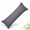 thumbnail image 1 of SORMAG Body Pillow Case Cover Bamboo Cooling Body Pillow Cover for Hot Sleepers and Night Sweats Breathable & Silky Soft Full Long Pillow Case (Dark Grey,1 Pack,20x54 inches), 1 of 9