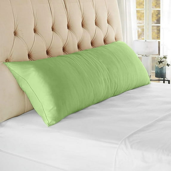 Body Pillow Cover, 100% Smooth Egyptian Cotton 600 TC, Luxurious, Breathable, Cooling Body Pillow Cover, Pack of 1 with Hidden Zipper Closure (Sage Solid, 20x60 Inches )