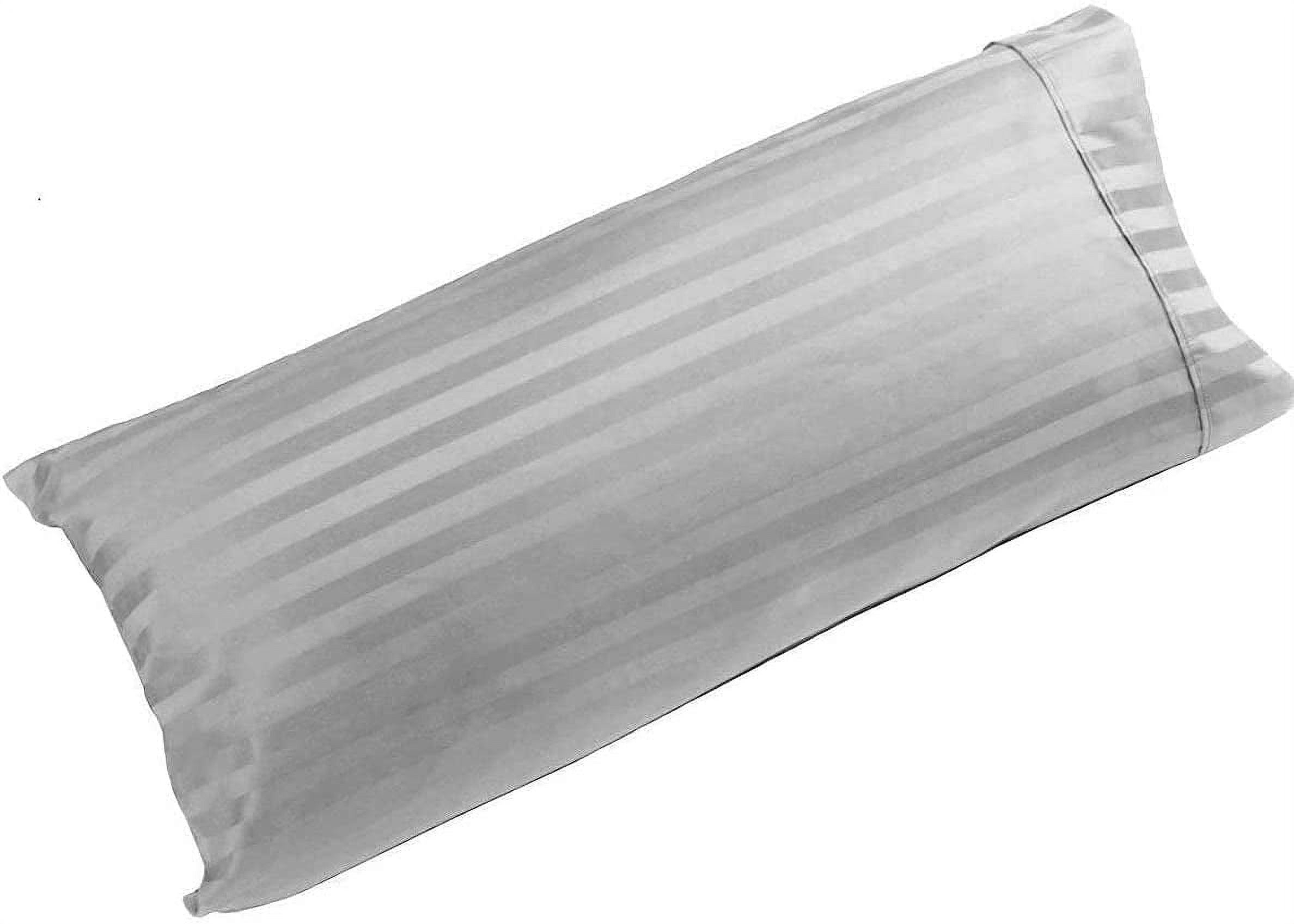 Body Pillow Cover, 20"x 54" Body Pillowcase 1 Piece Silver Grey Stripe