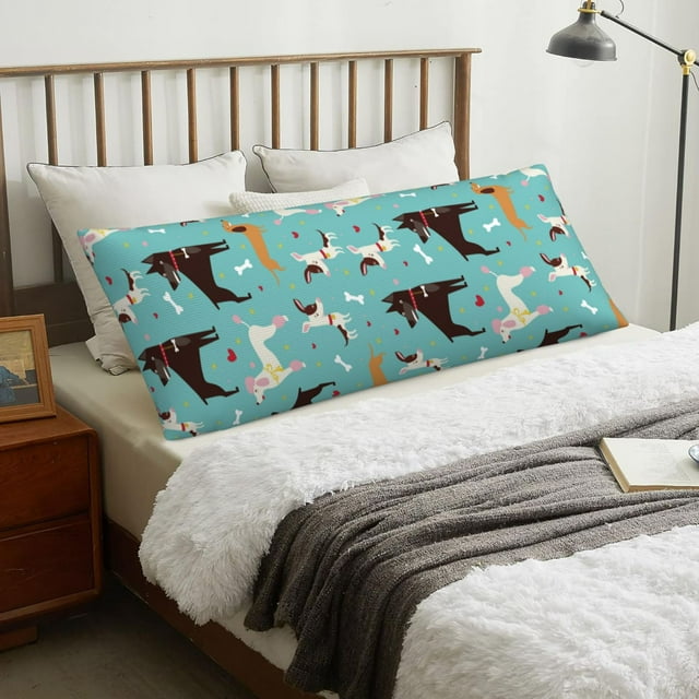 Body Pillow Cover 20x54in, Super Soft Body Pillow Cover with Zipper