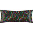 thumbnail image 1 of Body Pillow Cover 21x54 inches Colorful Animal Pets Dog Cat Paw Prints Satin Pillow Case Cover with Zipper Soft Breathable Long Pillowcase for Hair and Skin, 1 of 6