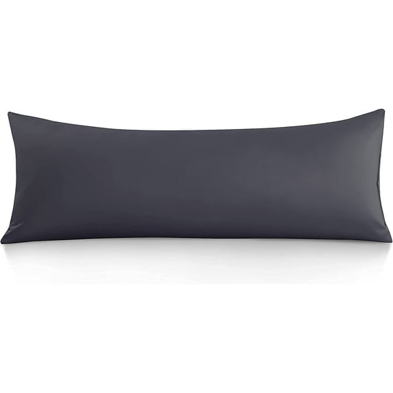 Body Pillow Cover 600 TC 100% Natural Cotton 1 Piece 20"x 48" Dark Grey Body Pillow Case Envelope Closure
