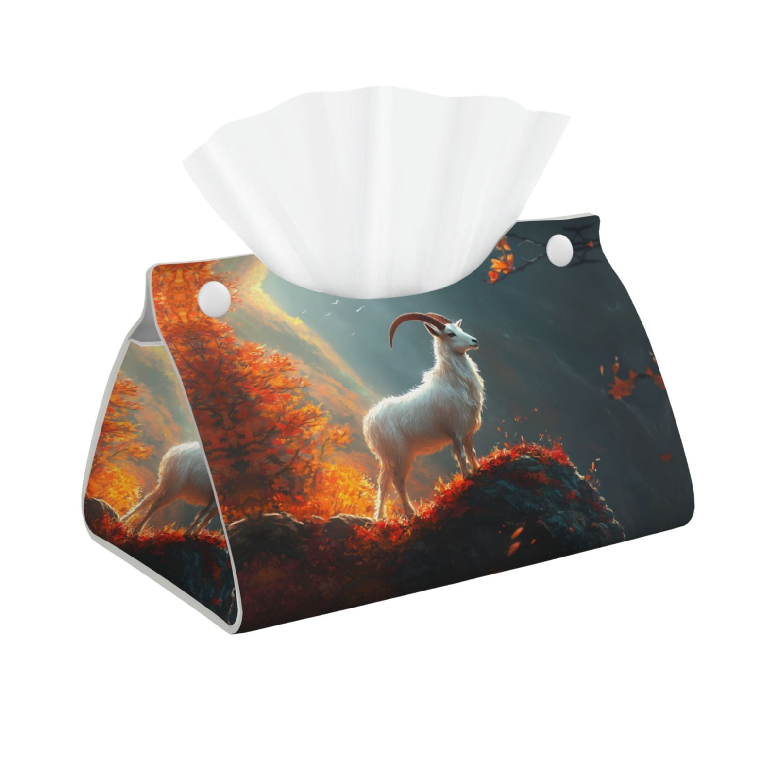 Body Pillow Cover, Autumn Maple Leaf Mountain Goat Soft and Skin