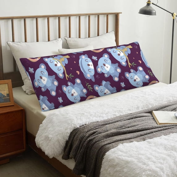 Body Pillow Cover - Blue Koala Butterfly Soft Body Pillow Cover with Zipper, Comfort Body Pillow Pillowcase, Body Pillow Case Cover 20 x 54