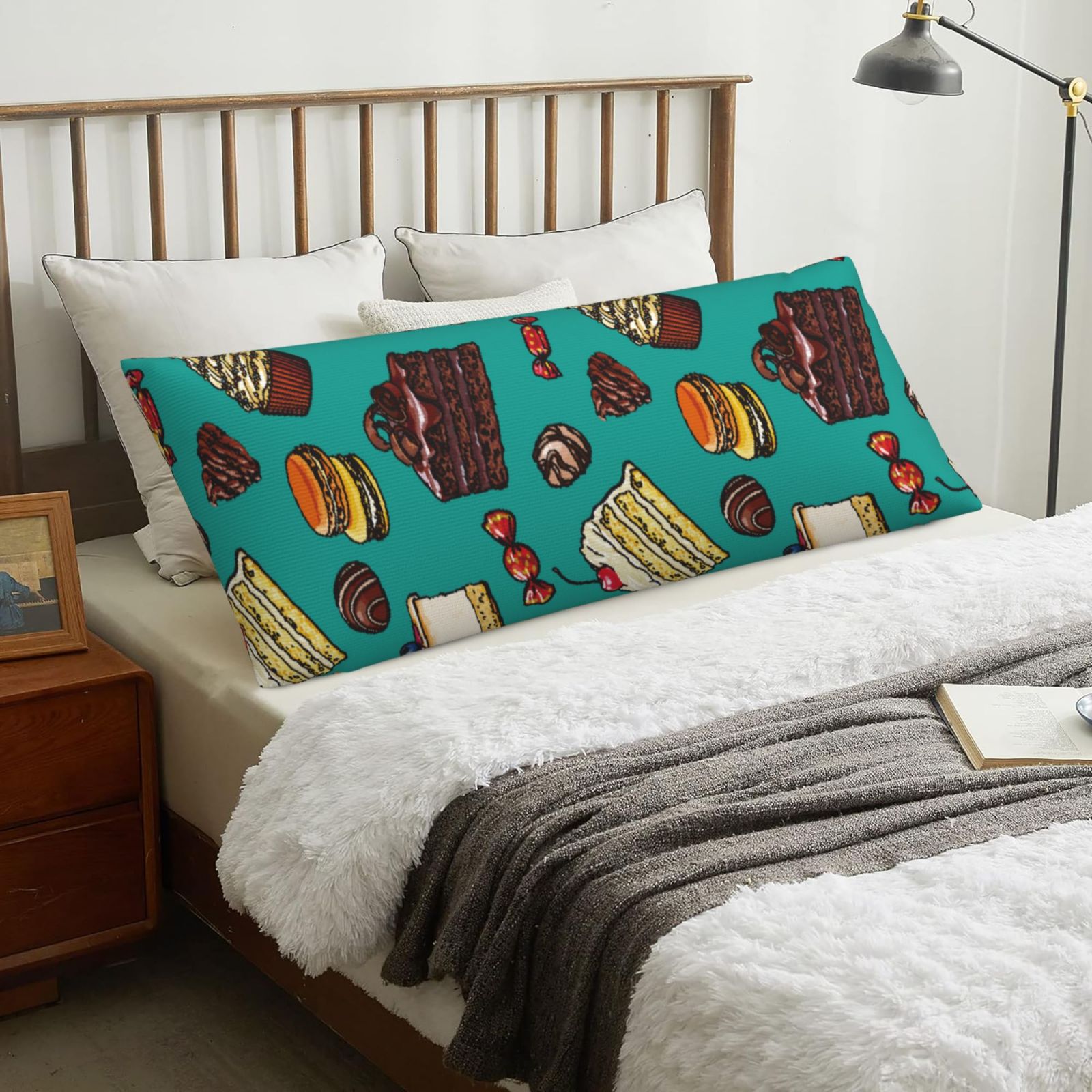 Body Pillow Cover Body Pillow Cover with Zipper, Super Soft cute cake