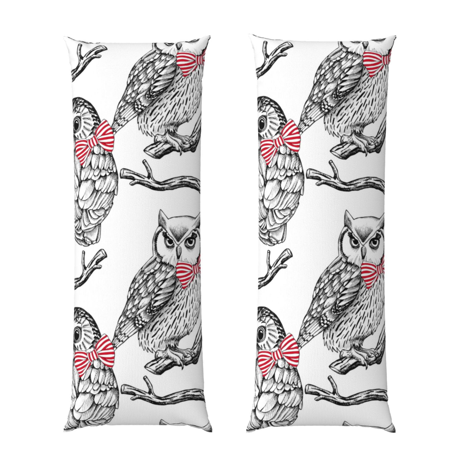 Body Pillow Cover, Bow Tie Owl Printing Cooling Body Pillow