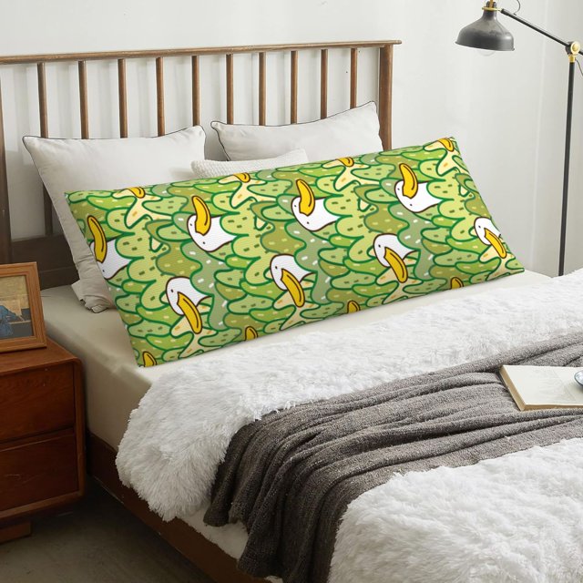 Body Pillow Cover, Cartoon Duck Body Pillow Cases with Zipper Soft