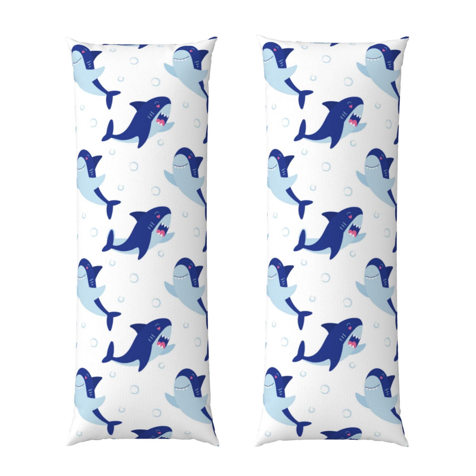 Body Pillow Cover Cartoon Funny Shark Super Soft Body Pillow Cover