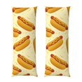 thumbnail image 1 of Body Pillow Cover Cartoon Hot Dog Print Body Pillow Cases With Zipper Soft Breathable Smooth Skin Friendly Long Pillow Case 20 X 5 Inches 1 Pcs, 1 of 3