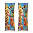 thumbnail image 1 of Body Pillow Cover Colorful Giraffes With Drinks Body Pillow Cases With Zipper Soft Breathable Smooth Skin Friendly Long Pillow Case 20 X 5 Inches 1 Pcs, 1 of 3
