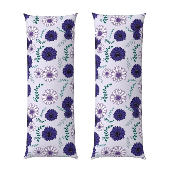 Body Pillow Cover Fujiman Leaves Daisies Flowers Body Pillow Cases With Zipper Soft Breathable Smooth Skin Friendly Long Pillow Case 20 X 5 Inches 1 Pcs