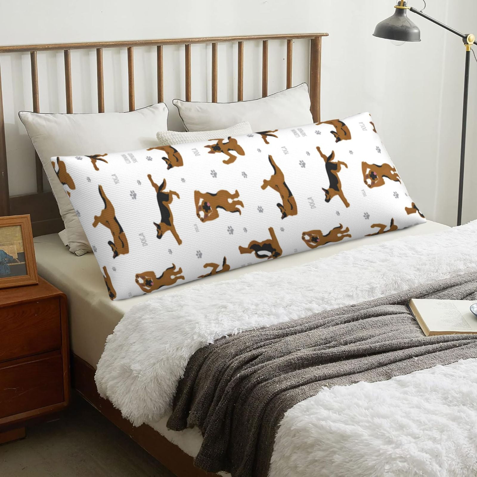 Body Pillow Cover Funny Shepherd Dog Soft Body Pillow Pillowcase