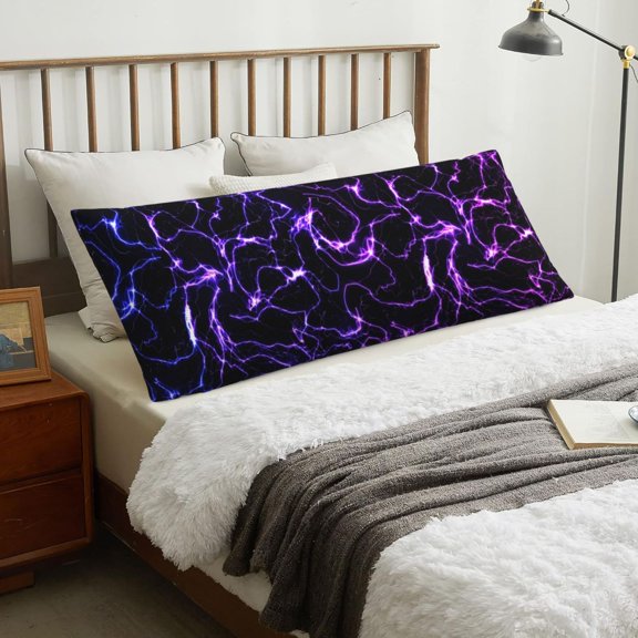 Body Pillow Cover - Galaxy Lightning Soft Body Pillow Cover with Zipper, Comfort Body Pillow Pillowcase, Body Pillow Case Cover 20 x 54