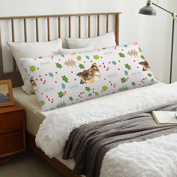 Body Pillow Cover - German Shepherd Dog No.1016 Soft Body Pillow Cover with Zipper, Comfort Body Pillow Pillowcase, Body Pillow Case Cover 20 x 54
