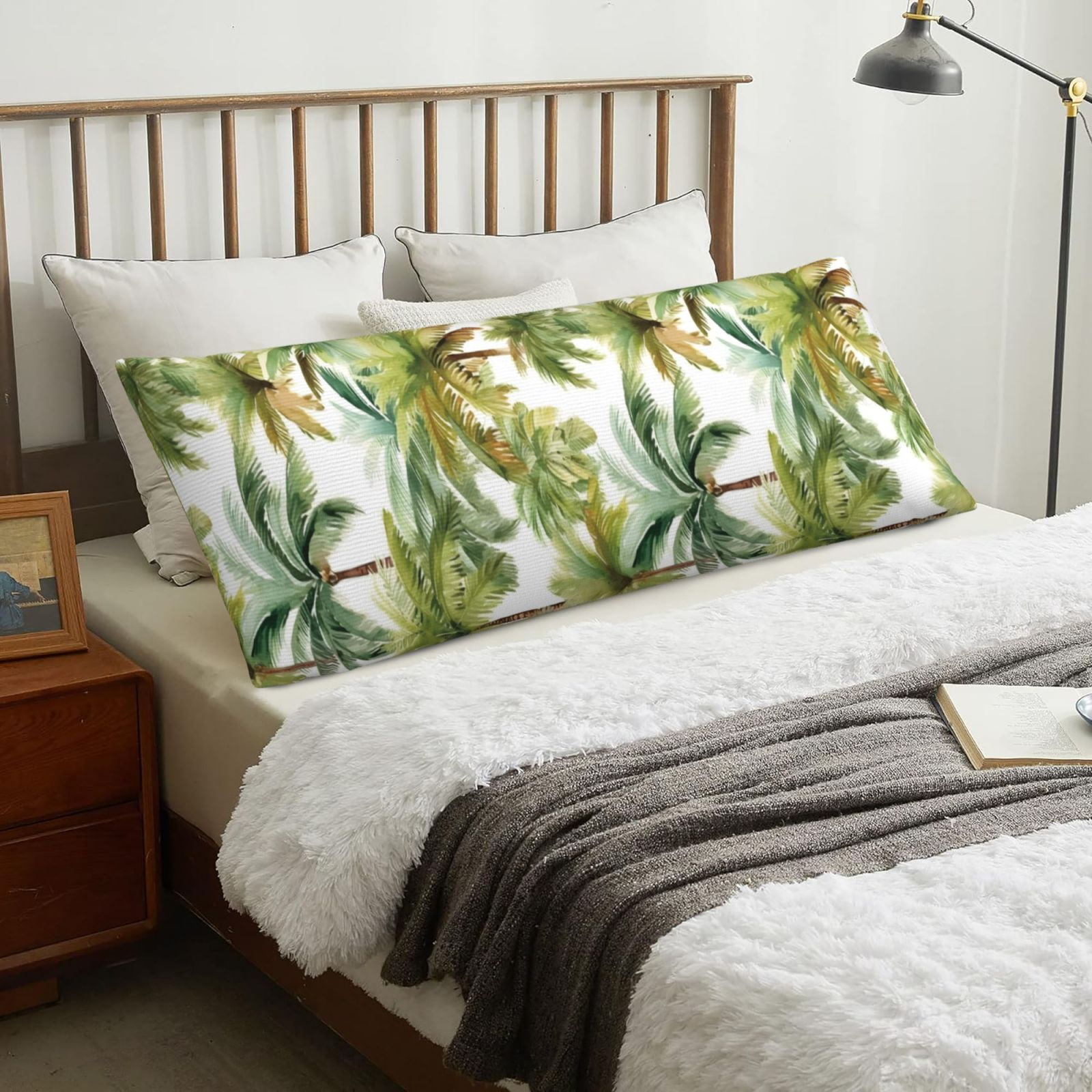 Body Pillow Cover Green Coconut Tree Soft Comfort Body Pillow Pillowcase Breathable Long Body Pillow Case Cover with Zipper 20x60in Walmart
