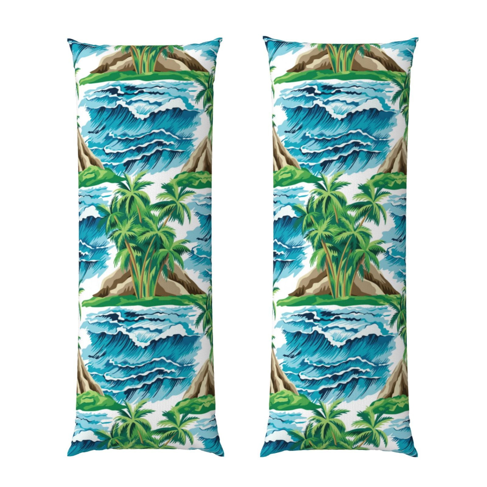 Body Pillow Cover Hawaiian Style Waves Super Soft Body Pillow Cover