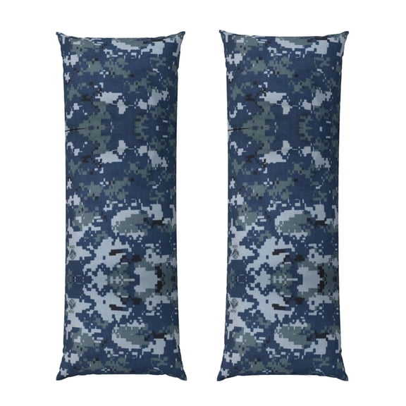 Body Pillow Cover Navy Blue Digital Camouflage Long Pillow Case With Zipper Decorative Soft Cushion Bedding Pillowcase 20"X54"