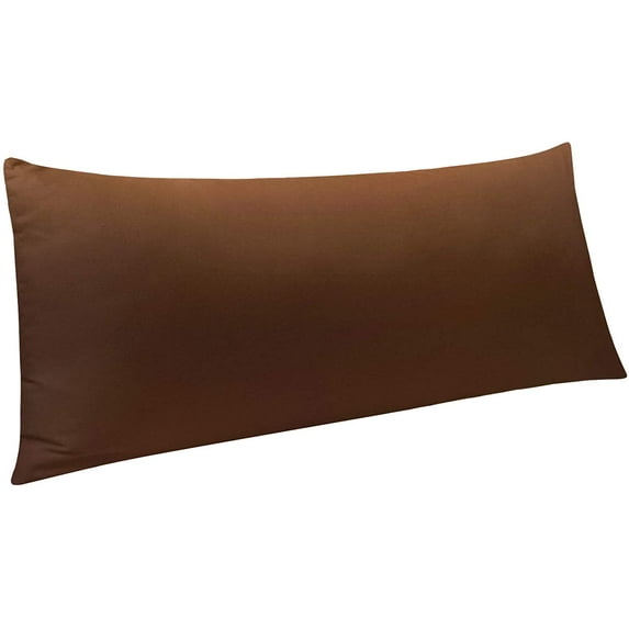 Body Pillow Cover, Pillowcase, 100% Brushed Microfiber, Soft and Cozy, Envelope Closure, for Adults Pregnant Women, 20" x 54", Brown