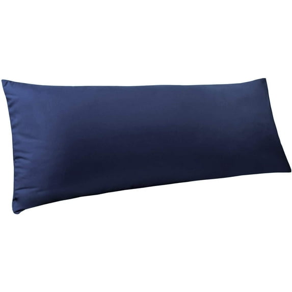 Body Pillow Cover, Pillowcase, 100% Brushed Microfiber, Soft and Cozy, Envelope Closure, for Adults Pregnant Women, 20" x 54", Navy