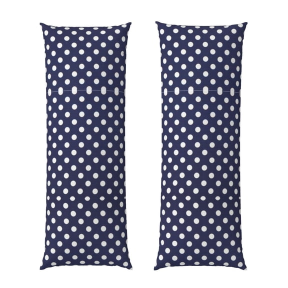 Body Pillow Cover Polka Dot Navy Pattern Long Pillow Case Protector With Zipper Decorative Soft Large Pillow Cases Covers 20"X54"