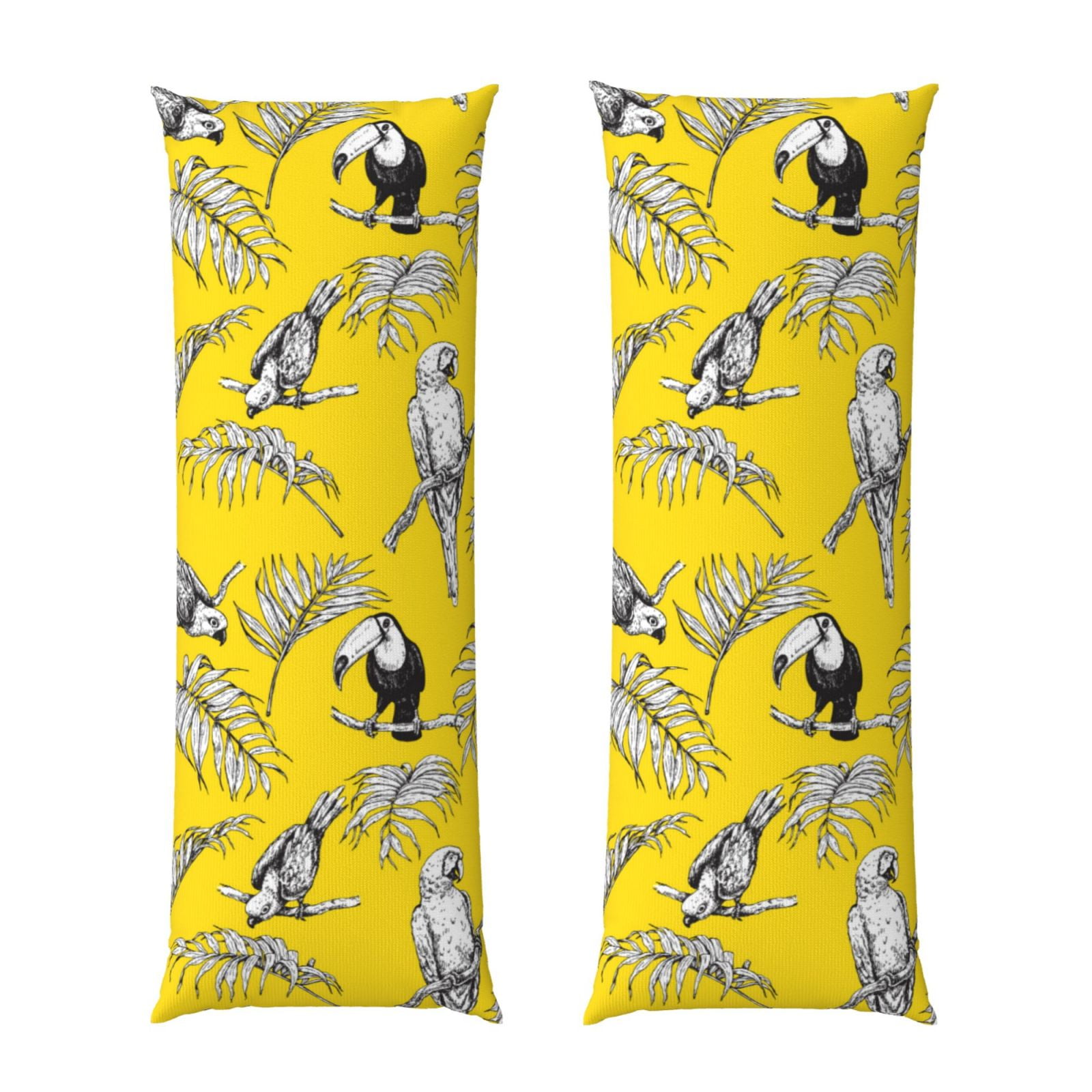 Body Pillow Cover Sketch Cute Parrot Toucan Super Soft Body Pillow