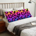thumbnail image 1 of Body Pillow Cover - Soft Body Pillow Pillowcase, Rainbow leopard bright Breathable Long Body Pillow Case Cover with Invisible Zipper 20x60in, 1 of 5