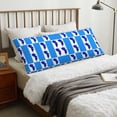 thumbnail image 1 of Body Pillow Cover - Soft Body Pillow Pillowcase, butterfly blue chessboard checkered Breathable Long Body Pillow Case Cover with Invisible Zipper 20x60in, 1 of 5