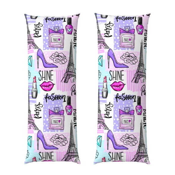Body Pillow Cover Tower Flower Colorful Body Pillow Cases With Zipper Soft Breathable Smooth Skin Friendly Long Pillow Case 20 X 5 Inches 1 Pcs