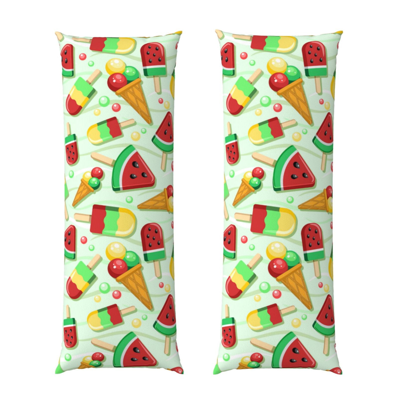 Body Pillow Cover Watermelon Ice Cream Print Super Soft Body Pillow