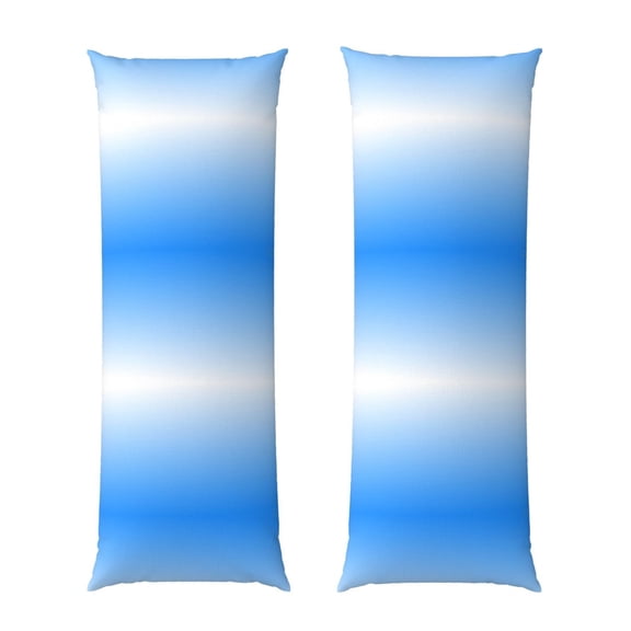 Body Pillow Cover White Blue Gradient Long Case Protector With Zipper Rectangle Soft Large Cases Cover 20 X 54 In