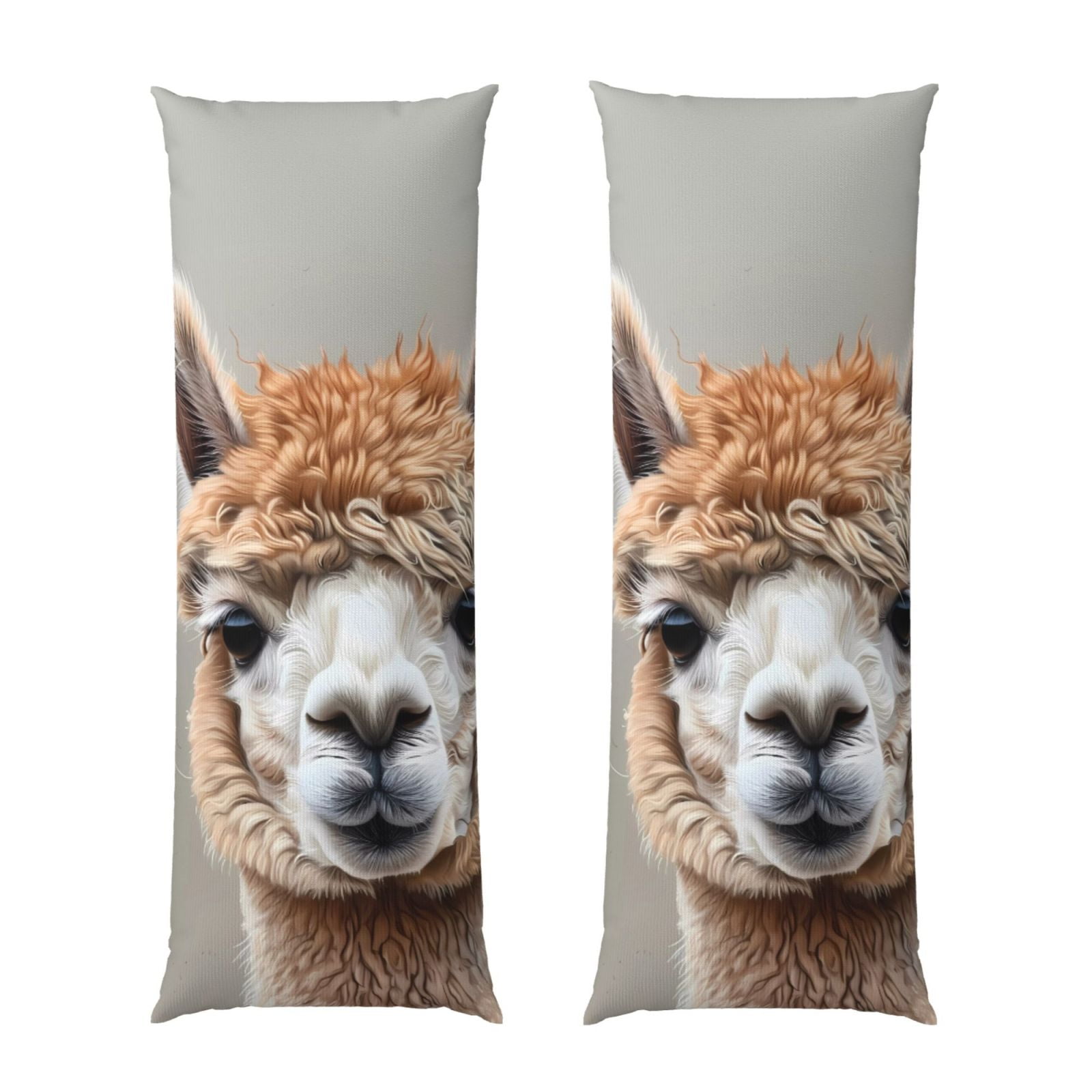 Body Pillow Cover With Zipper Realistic Llama Portrait Cooling Body Pillow Pillowcase For Hot Sleepers Long Pillow Case For Bed And Sofa