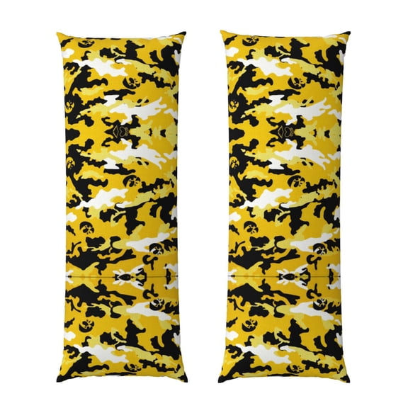 Body Pillow Cover Yellow Camouflage Long Case Protector With Zipper Rectangle Soft Large Cases Cover 20 X 54 In