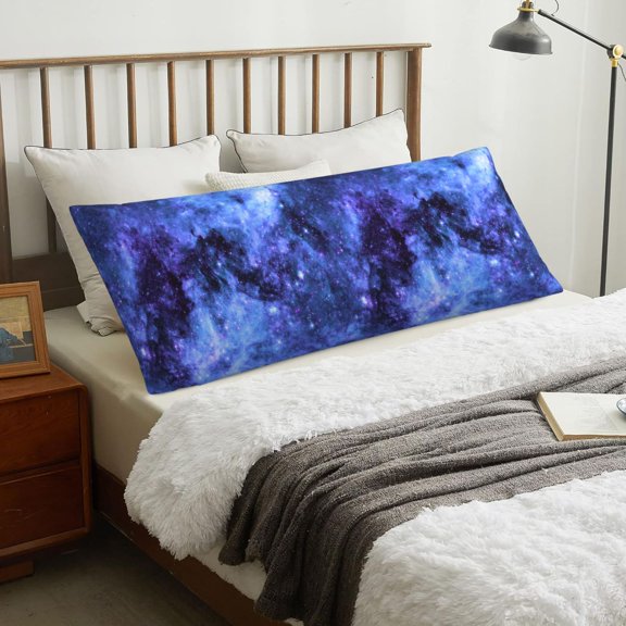 Body Pillow Cover - blue Starry sky Violet aesthetic Soft Body Pillow Cover with Zipper, Comfort Body Pillow Pillowcase, Body Pillow Case Cover 20 x 54