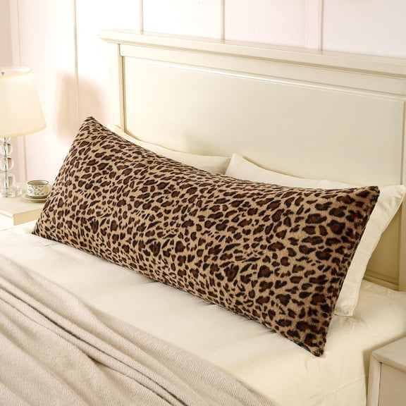 Body Pillow Covers with Zipper Brown Cheetah