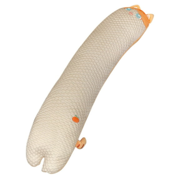 Body Pillow - Long Oval Soft Fabric Hug Pillow, Extended Support Pillow for Bed Sofa Headrest Backrest Leg Rest Sleep ( Khaki )