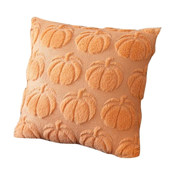 Body Pillow Pillowcase,Velvet Pillow Covers for Halloween Decorations Indoor Pumpkin Throw Pillow Cover for Autumn Harvest Home Decor 17.7"x17.7" (Khaki,1PC)