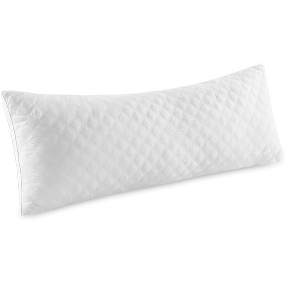 Body Pillow - Premium White Firm Fluffy Long Pillow - 21 x 54 Soft Plush Full Body Pillows - Adjustable Side Pillow for Sleeping