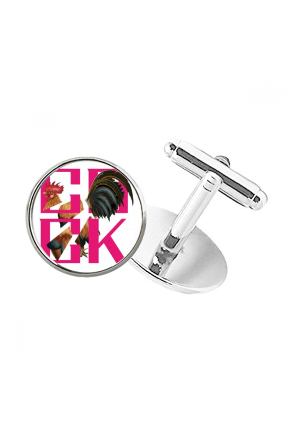 Body Poultry Round Button Cuff Clip Stud Cufflinks