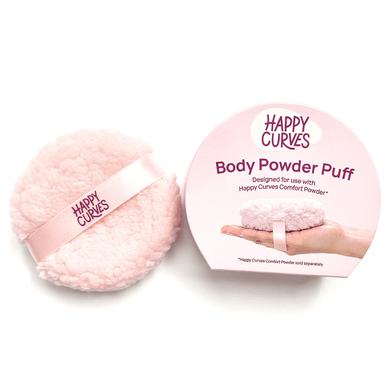 Happy Powder Powder50g(10g × 5bags) Happy Curves Dusting Powder Body Applicator Puff With Satin Strap