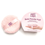 Happy Curves Dusting Powder Body Applicator Puff With Satin Strap for Women Powder Sold Separately