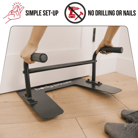 Body Power 2 in 1 Under Door Sit up and Push up Portable Fitness Equipment, PL2000